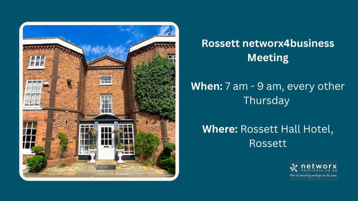 Early riser? 🌅

Start your Thursday with connections that count.

Join us tomorrow 15th January, 7–9am at Rossett Hall, Rossett for an energising morning of great coffee, genuine conversations, and business inspiration. ☕

Book your spot now: trybooking.com/uk/events/2879…