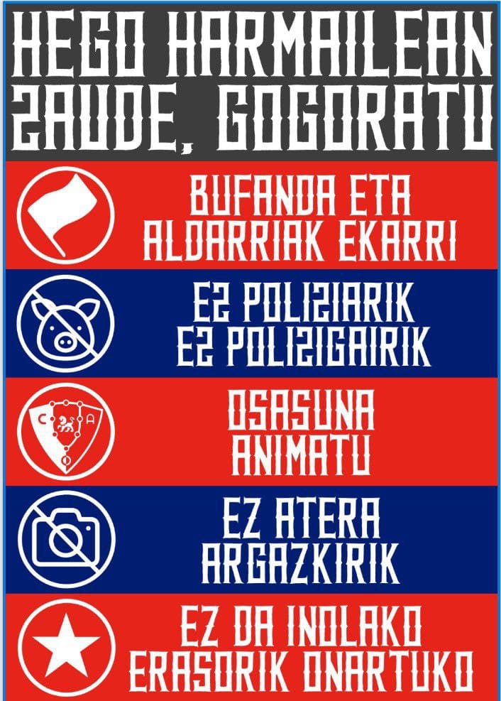 19IndarGorri87's tweet photo. Norbaitek harmailetako arauak betetzen ez baditu, horren arabera jarduteko aske sentitu https://t.co/Jrx7a0i4ZL