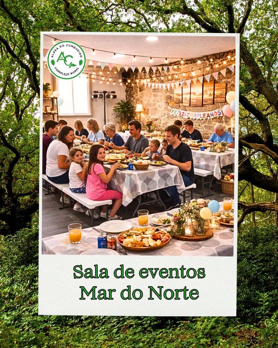 🎉 Cumpleaños, reuniones familiares, comuniones, bodas o eventos corporativos en Aldea do Cunqueiro 🤍⁣
⁣
Tú traes la celebración, nosotros ponemos los espacios.⁣
⁣
👉 Organiza tu evento a tu manera, con total libertad.⁣
⁣
#AlquilerDeEspacios #EspaciosParaEventos #Galicia