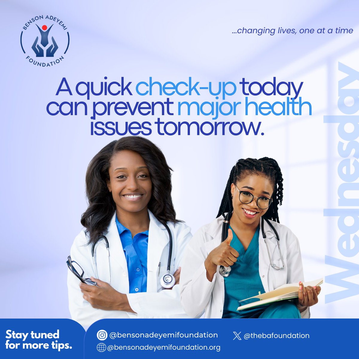 Get yourself checked today...

If you think tests are hard, sickness is harder. 

Stay healthy 💙
