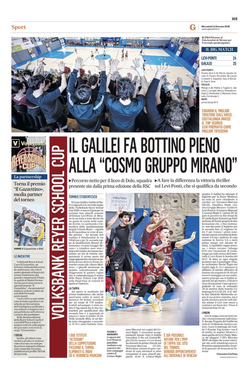 Articolo del #Gazzettino sulla Tappa 2 #CosmoGruppo