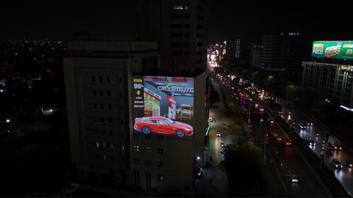 oztechpk's tweet photo. 📍 Shahrah-e-Faisal, Karachi
TB to a campaign that proved the power of creative execution, scale and placement in out-of-home media.
#3DProjectionMapping #dooh #marketing #karachi #oztech https://t.co/smNH1u2Thm