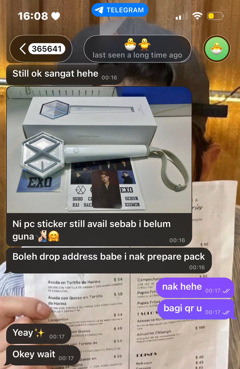 nrwwaa's tweet image. SCAMMER ALERT !!

i purchase ls exo 13/1/2025 pukul 12 malam , please be aware ye , sebab dia ada letgo chanyeol denim beg rm200 , n my friend ada dm she katanya ls ni available padahal i dah beli , PLEASE SANGAT II SPAM 0.01SEN KAT DIA
