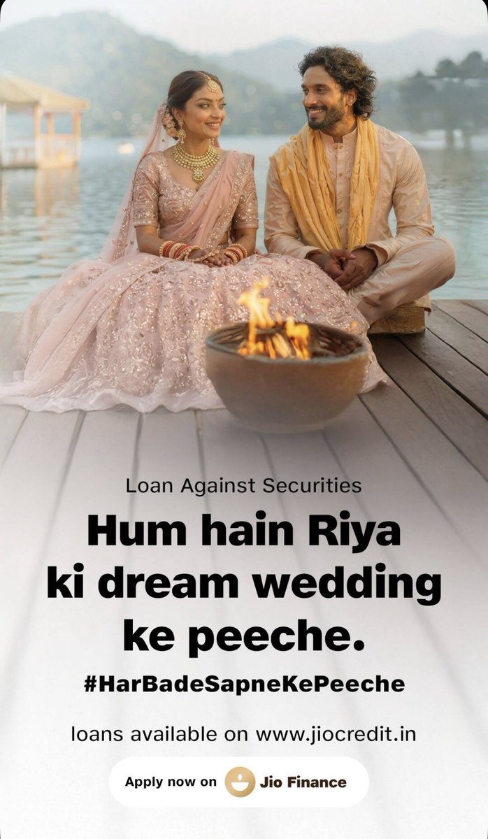 startcasm's tweet image. This is the worst financial decision anyone can make in life. Loan/credit for marriage.
Openly promoting this shit by none other than Jio. 

Mota gandu bhai can do anything for money.