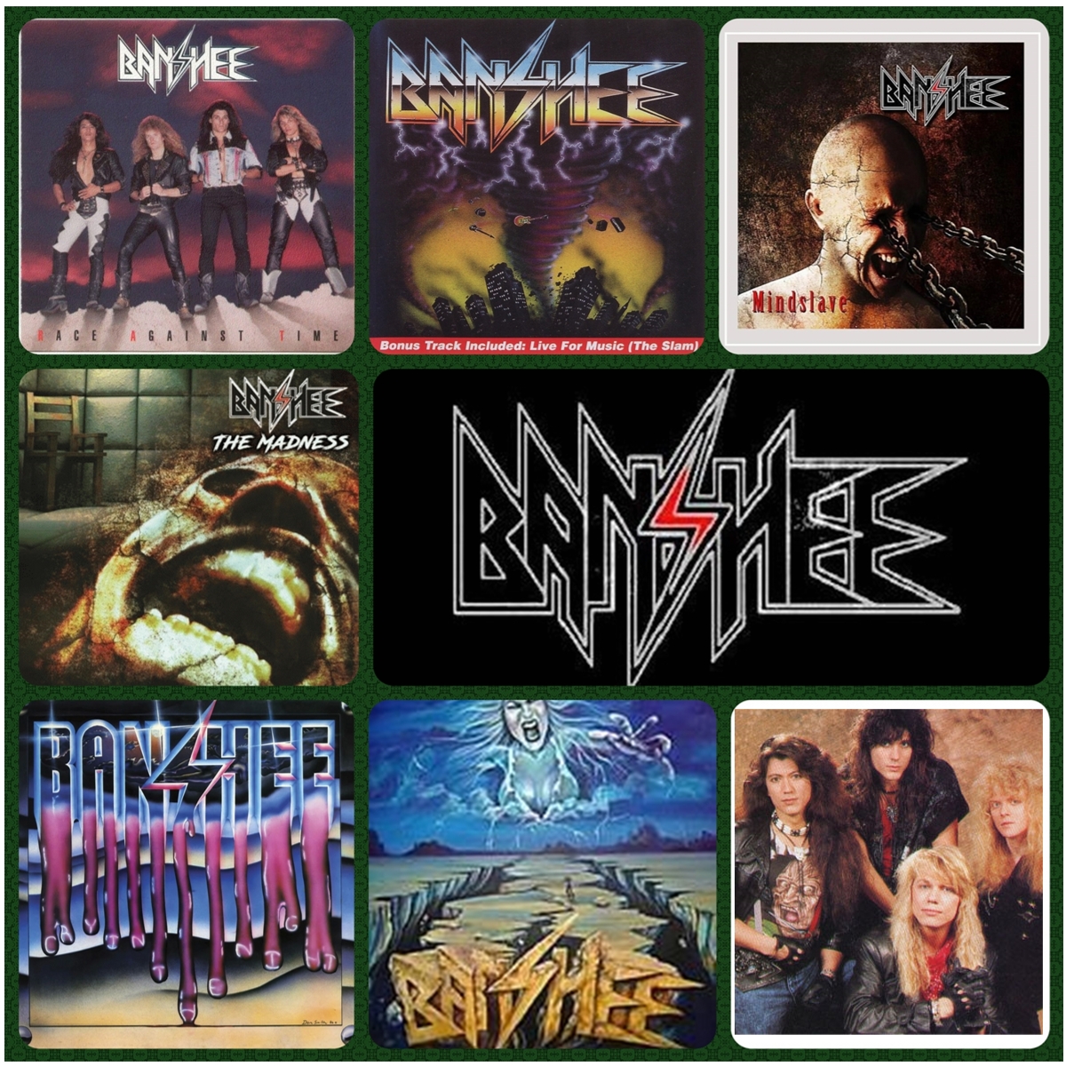 <a href="/HoffmanEnrique/">Enrique Hoffman</a> <a href="/Mikehomeseller/">Michael Kelly</a> <a href="/TiaColita/">Aurora T Moya R</a>
#Ene14
Efemérides enero 14
Discografía del día:

Banshee

1989 Race Against Time
1993 Take 'Em By Storm (1993)
2012 Mindslave
2019 The Madness

EP
1986 Cry in the Night

Demos
1991 Demo '91
1991 The Slam