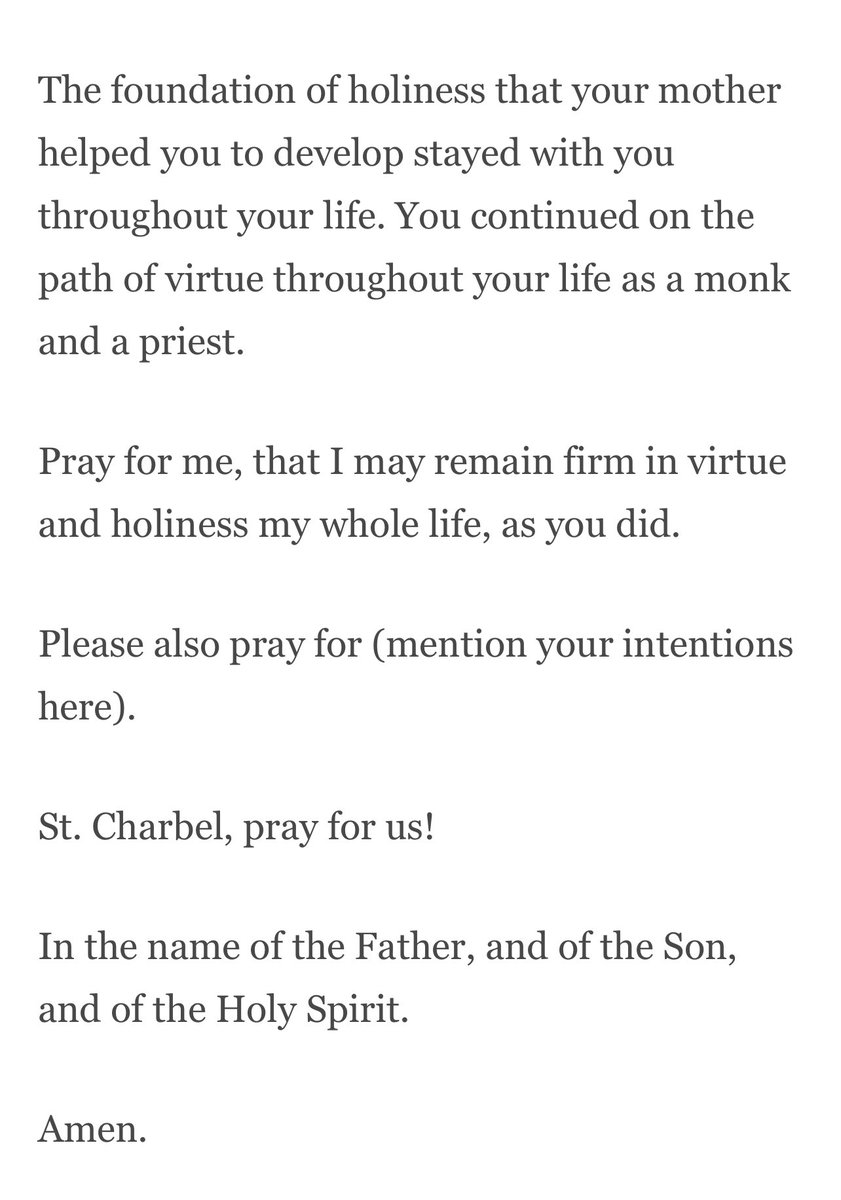 I just found out about St. Charbel today! Pray with me as I start my Day 1 of the St. Charbel Novena 🙏❤️ 

praymorenovenas.com/st-charbel-nov…
