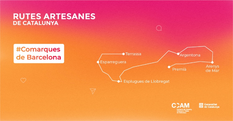 Coneixeu les #RutesArtesanesdeCatalunya? Avui descobrim l'itinerari de les comarques de #Barcelona ⚱️💠

Amb aquesta ruta descobrireu teles estampades, brodats, ceràmiques de tons vius, terrisses i formes geomètriques al·lucinants.

Consulteu-la 👉 gen.cat/4i3dIhE