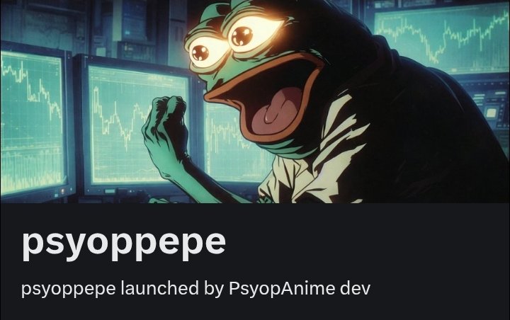 Jon_Jay71's tweet photo. @AltCryptoGems Dev has run psyopanime to 30M ... this is his first pepe coin. It will run!

EJJkeduKqLGd6u2zTKQjAmyLZjjJfnTJwfsamoZ1pump https://t.co/zp5lHhVURN