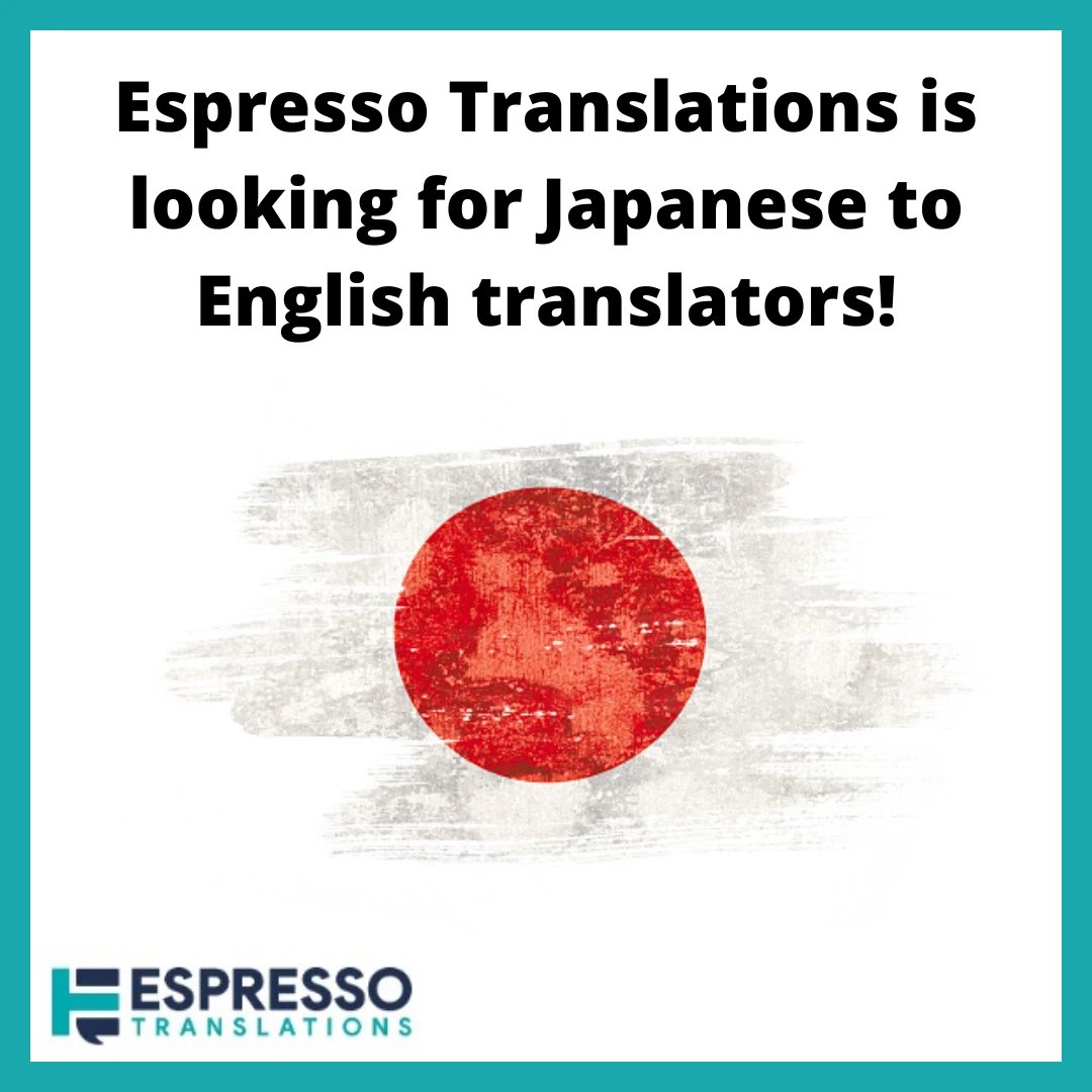 If you're fluent in Japanese and native in English, we might have work for you. Join our translation network following the link below:  
espressotranslations.com/work-with-us/ 

#translation #translationagency #translationwork