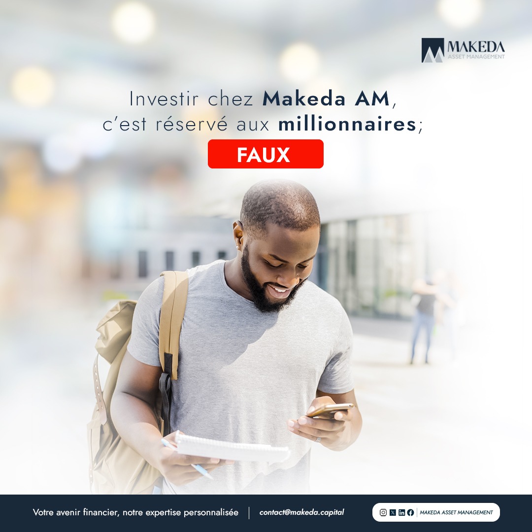 MakedaAssetMgnt's tweet image. ☀️ Chez MAKEDA ASSET MANAGEMENT, l’investissement commence dès 10 000 FCFA.

Alors, quand est-ce que vous commencez ?
Nos conseillers financiers sont à un appel de vous. 📞 

 ☎ 6 55 49 15 36
 📨 invest@makeda.capital 

#épargne #investissement #avenirfinancier #inclusion