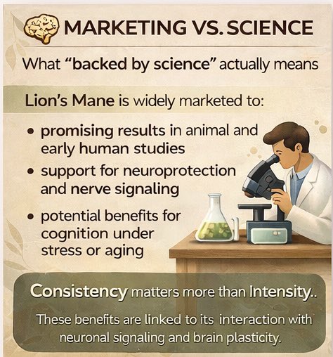 CoreNeuroHealth's tweet image. Lion’s Mane is one of the most talked-about functional mushrooms — but understanding why matters more than the hype.

It’s not a stimulant.
It doesn’t “hack” your brain.

Lion’s Mane is studied for how it supports nerve growth factor (NGF), brain plasticity, and long-term