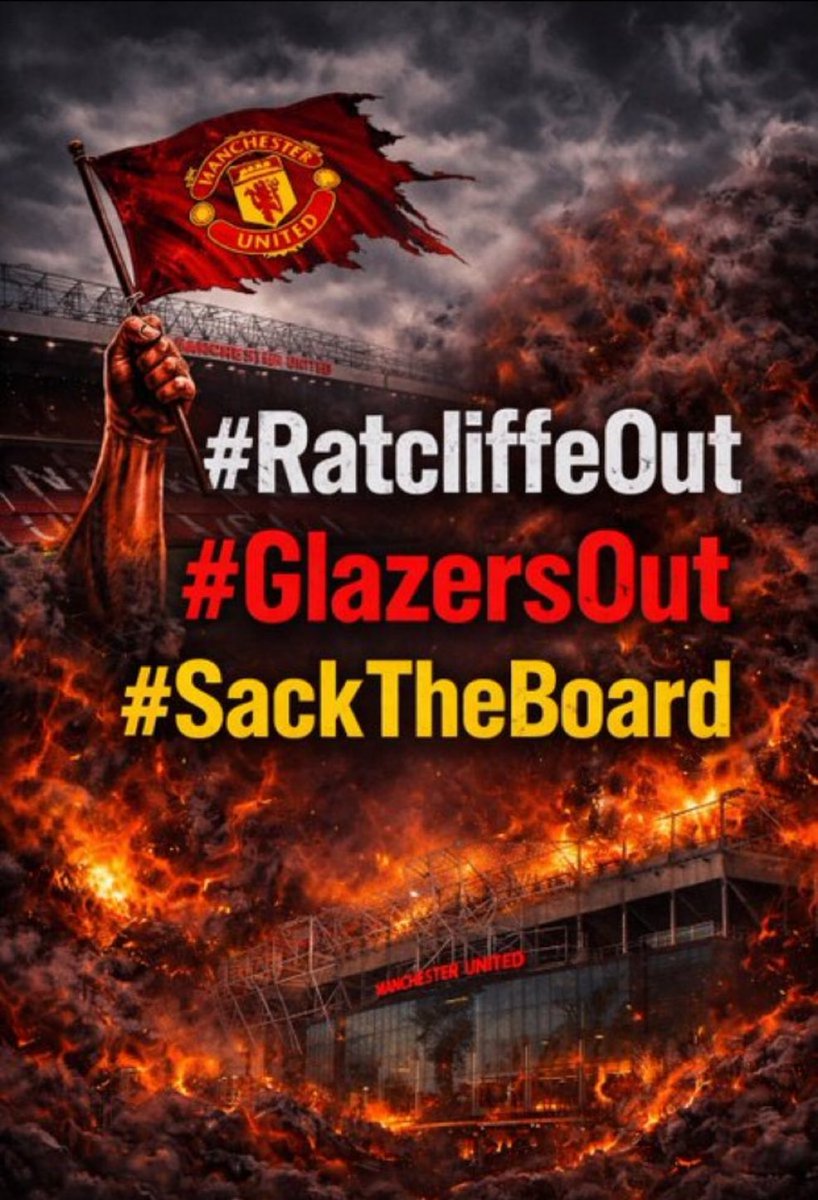 MGSparky20's tweet photo. SACK the BOARD and the OWNERS NOW.  Boycott all sponsors, stop buying merchandise, get mega store closed, get matches called off  @NYSE $MANU  #GlazersOutNOW  #GlazersOut #GlazersAndRatcliffeOut #GlazersOutNOW #GlazersFullSaleOnly https://t.co/GPVXti55qH