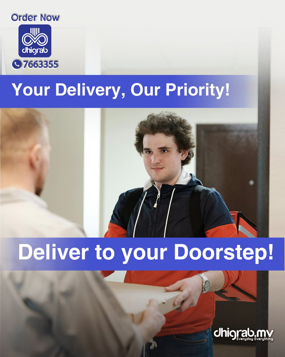 dhigrab's tweet image. Your order, delivered with care and priority.
Dhigrab | 7663355
#Dhigrab #DoorstepDelivery #FastAndReliable #YourDeliveryOurPriority