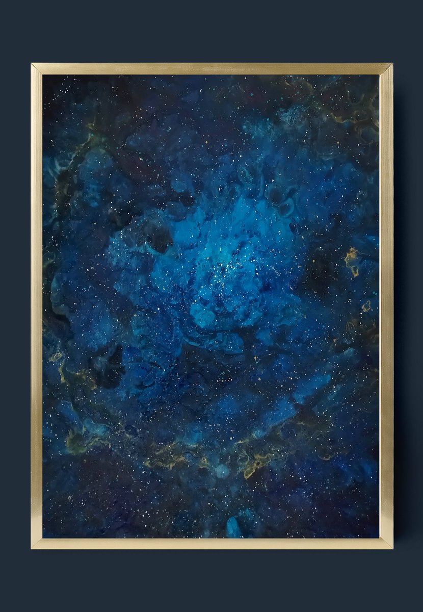 Goood morning bright souls  ✨☀️

'Deep Space Nebula' 50 x 35cm acrylic on canvas 
Link below  ⬇️