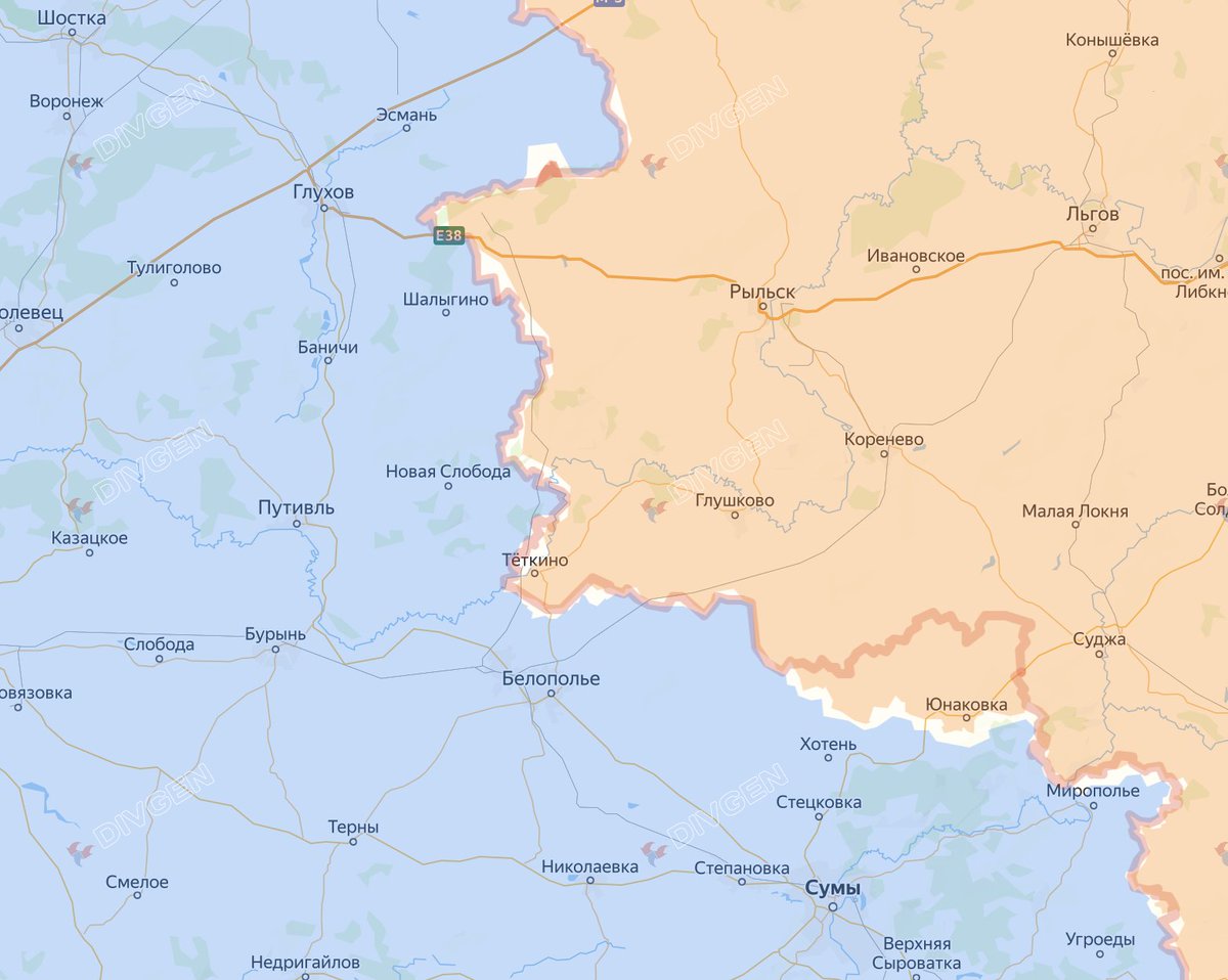 KrystianJachacy's tweet image. Siły rosyjskie przekroczyły granicę państwową w kolejnym miejscu obwodu #Sumy. Żołnierze rosyjscy opanowali przygraniczną wieś #Komarovka.