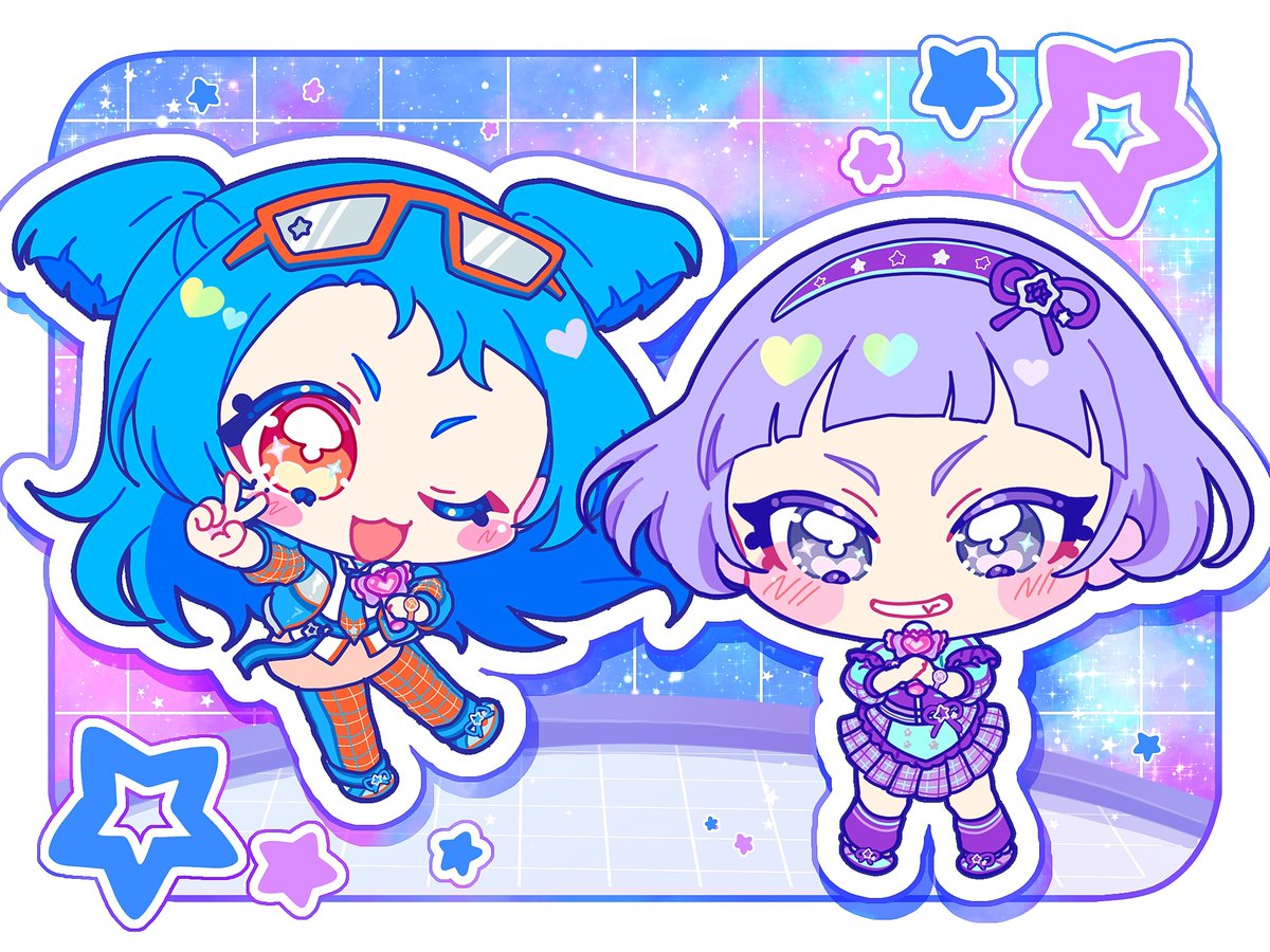 「見るにゃ！アタシの輝き‼️」
「ビビ、まぶチィ〜‼️」