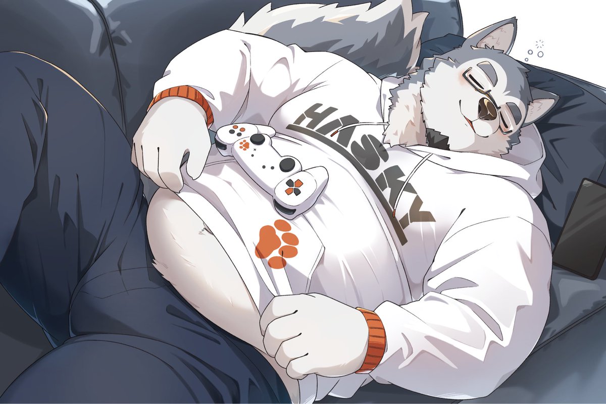 #ハスキーラウンジ　
寝落ちすやすやソラくん🫰