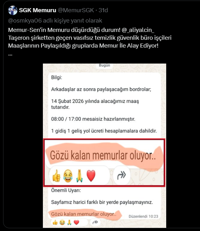 Eskiden memurlar maaşını saklardı. Şimdilerde ise tam tersi olmuş !!