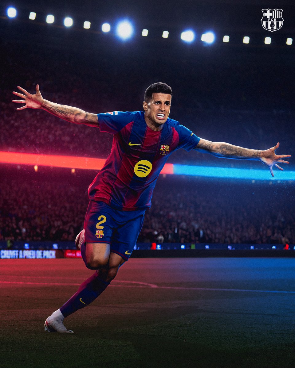 FCBarcelona's tweet image. Cancelo is back where he belongs.