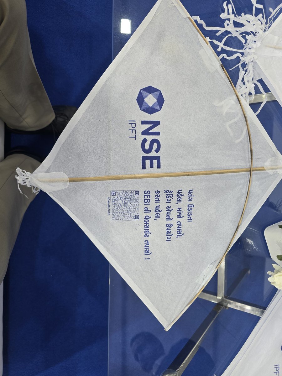 NSEIndia's tweet photo. At the International Kite Festival (IKF) 2026 at Ahmedabad and Jaipur, NSE took investor awareness to new highs. 
Through a dedicated stall, we distributed free kites carrying investor awareness messages—using the spirit of kite flying to spark conversations on smart investing.

The symbolism of kite flying - aspiration, balance, vigilance and foresight align naturally with principals of smart investing and investor protection.
Visitors also received simplified guidance on investor rights, grievance redressal, fraud prevention, and safe investing practices through quick, engaging interactions at the stall.

#NSE #NSEIndia #InvestorAwareness #FinancialLiteracy #IKF2026 #SmartInvesting #InvestorProtection #SafeInvesting #KnowYourRights #FraudPrevention #FinancialWellbeing #MarketEducation @ashishchauhan