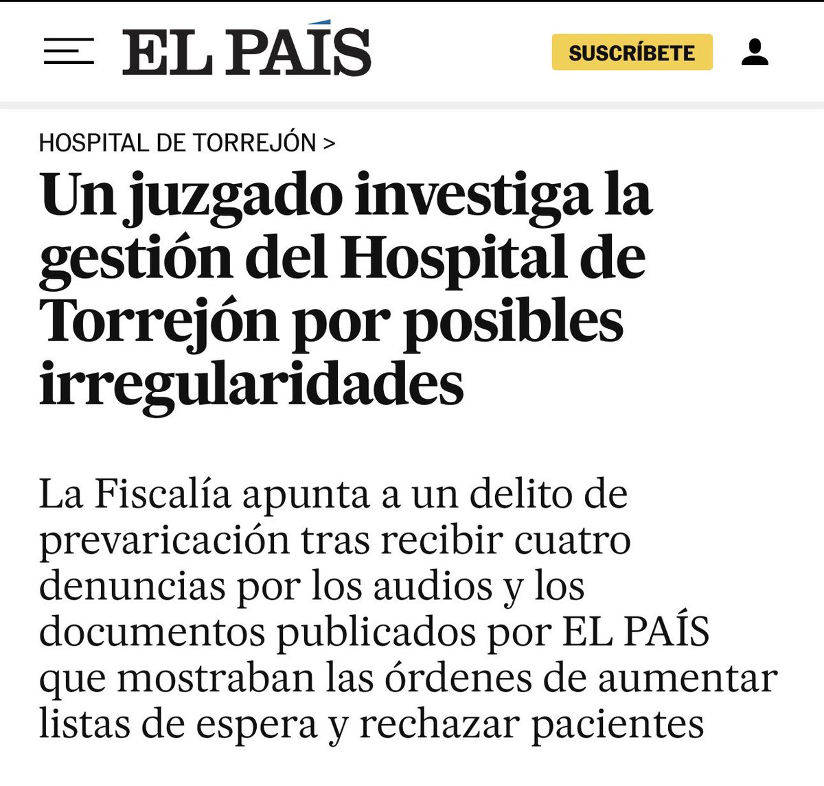 ‼️ En el Hospital de Torrejón se dieron instrucciones para reutilizar catéteres cardíacos y rechazar pacientes.

Todo para mejorar el balance económico de una empresa privada, mientras Ayuso decía que todo estaba bien.

Un juzgado ya lo investiga. Vamos a llegar hasta el final.