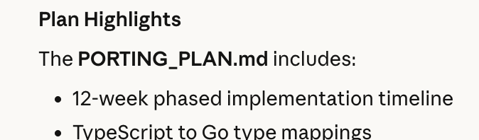 I love how Claude’s training set includes data on how long software engineering projects used to take.

These 12 weeks are going to take ~1 hour