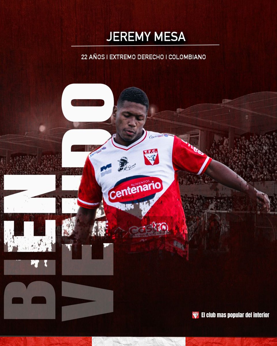 🇨🇴 ¡𝖡𝖨𝖤𝖭𝖵𝖤𝖭𝖨𝖣𝖮 𝖩𝖤𝖱𝖤𝖬𝖸 𝖠𝖫 𝖬Á𝖲 𝖯𝖮𝖯𝖴𝖫𝖠𝖱 𝖣𝖤𝖫 𝖨𝖭𝖳𝖤𝖱𝖨𝖮𝖱! 

Jeremy Mesa es la decimoquinta incorporación de cara a la temporada 2026.