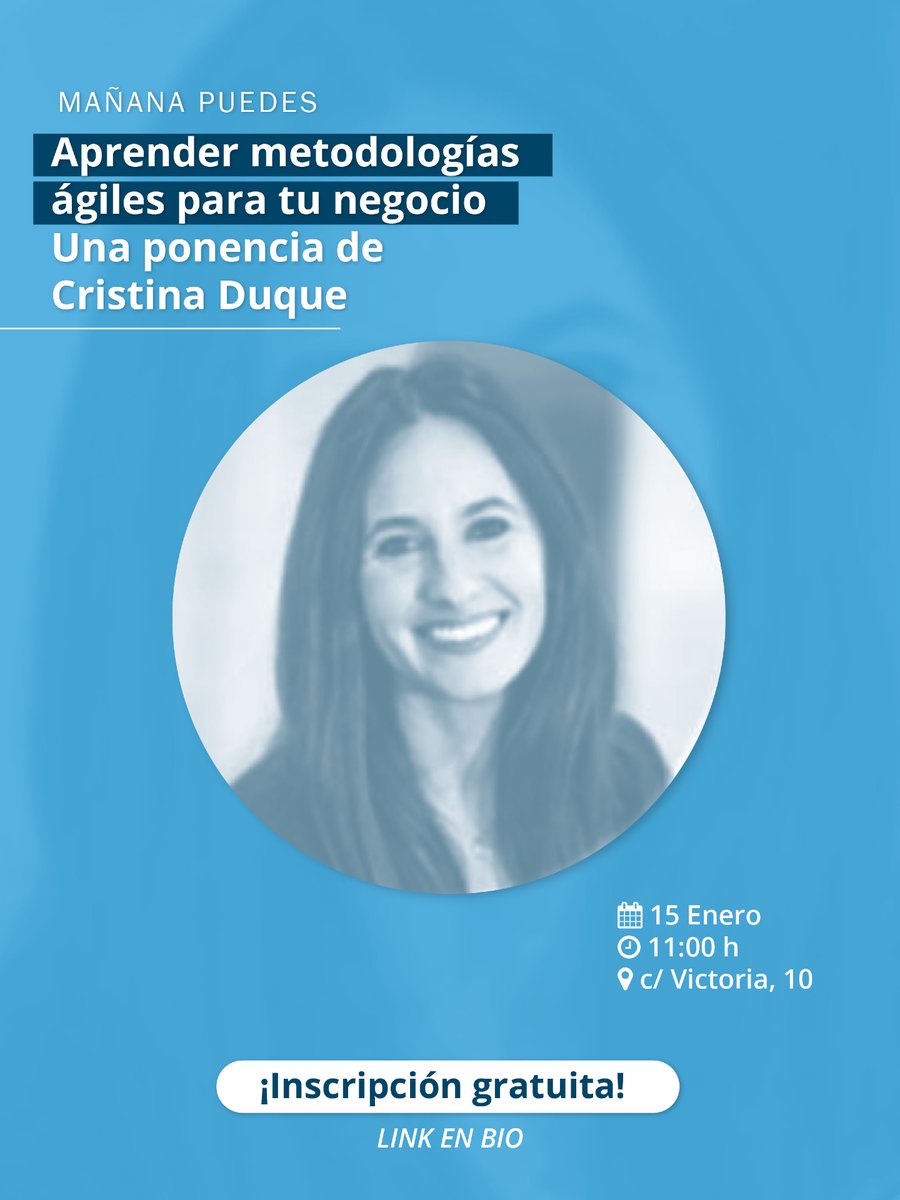 Si tienes una idea en la cabeza, estás dando tus primeros pasos como emprendedor/a o llevas tiempo pensando en cómo mejorar tu proyecto… ¡esta ponencia es para ti!

Metodologías de innovación para emprendedores
🗓️ 15 de enero
⏰ 11:00 h
📌 Inscríbete: acortar.link/e0BsYa