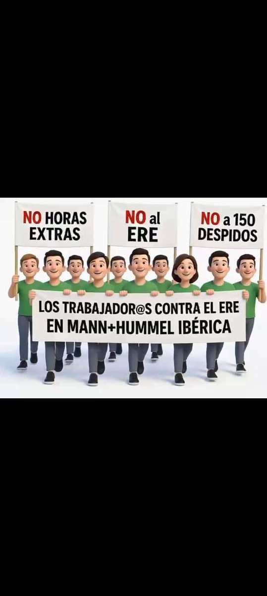 Ayer, hoy y siempre, junto con mis compañeros de MANN+HUMMEL IBÉRICA, digo rotundamente NO al ERE planteado por la empresa.
#FiltrosMannEnLucha
#NoALos150Despidos