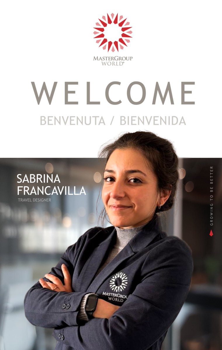 🌍 Diamo il benvenuto a bordo a Sabrina Francavilla!

Siamo felici di accoglierla in MasterGroup World come nuova Travel Designer, pronta a trasformare ogni itinerario in un’esperienza unica ✨

Benvenuta Sabrina☀️

#welcomeonboard #traveldesigner #mastergroupworld #team