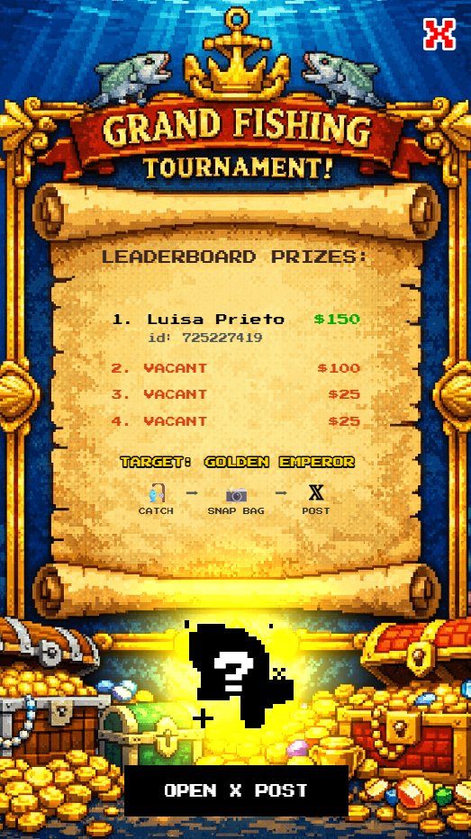 Cryptofishog's tweet photo. 🚨 FIRST WINNER FOUND! 🚨

Congrats to Luisa Prieto 

💰 Luisa Prieto ( 725227419 ) $150
🥈 VACANT $100
🥉 VACANT $25
🏅 VACANT $25

Can YOU catch the next one? 🎣
Target still : GOLDEN EMPEROR (MYTHICAL)

PLAY NOW👇
https://t.co/9tuqRrC5IY

#play2earn #Airdrops #GameFi https://t.co/RcsR6Vqx94