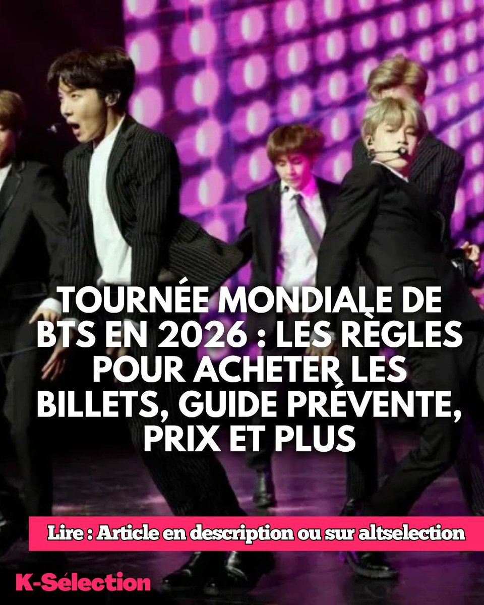 ALTKSELECTION's tweet image. Le 14 janvier, la page officielle de #BTS sur Weverse a publié une annonce très attendue. altselection.ouest-france.fr/tournee-mondia…