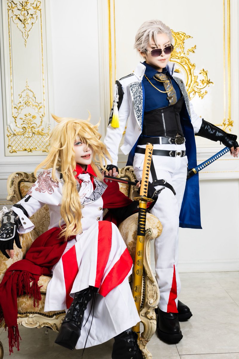 コスプレ / cosplay｜刀剣乱舞

山鳥毛/<a href="/cre_ha/">くれは🍈</a> 
一文字則宗/#7irosora_cos 
            ── 一文字の長たる者たち ——
     刀剣乱舞十一周年おめでとうございます㊗️