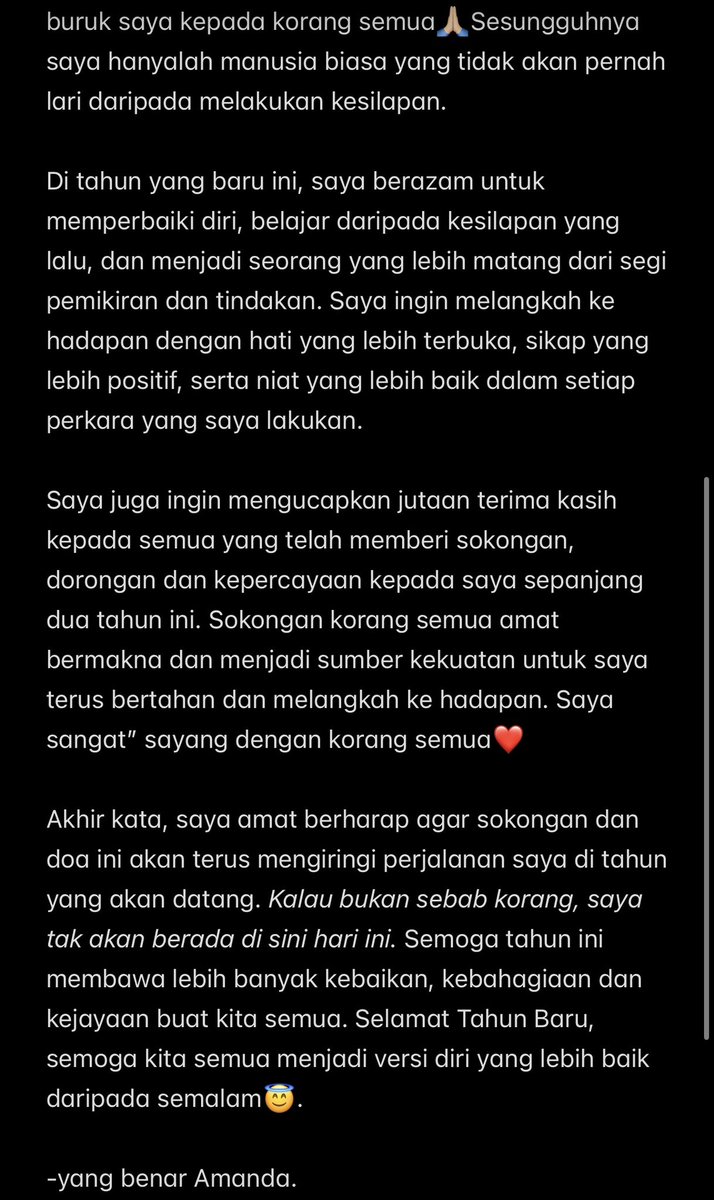 Amanda_Klp48's tweet photo. Mari mulakan tahun baru dengan tahun yang lebih positif✨🍀 https://t.co/MfAGexeq5u