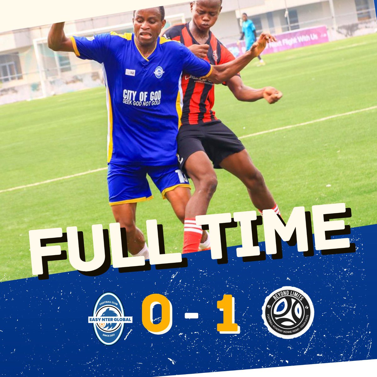 A competitive friendly against a very good side.
We fall by a lone goal, but plenty valuable lessons to build on.

#EasyNterGlobalFC 
#NterTheFuture