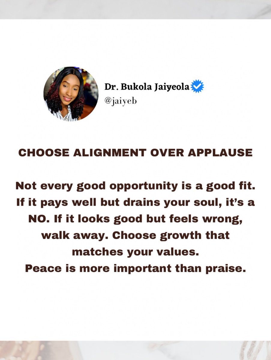 jaiyeb_'s tweet photo. Burnout is not ambition.
Exhaustion is not success.
As 2026 moves fast , I choose alignment, rest, and intentional growth.
What are you choosing?
#2026 #reset #growth #growthmindsets #intentionality https://t.co/d6BCfplI2w