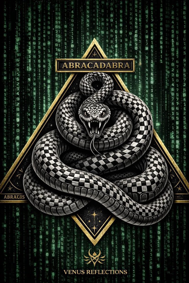 maximumpain333's tweet image. ABRACADABRA AIN’T MAGIC. IT’S INSTRUCTIONS.

I used to think magic was something you did.

Candles. Words. Rituals. Vibes.

Then Abraxas came in my life and I realized…
nah.
Magic is just what people call understanding how shit actually works.

That Abracadabra triangle…