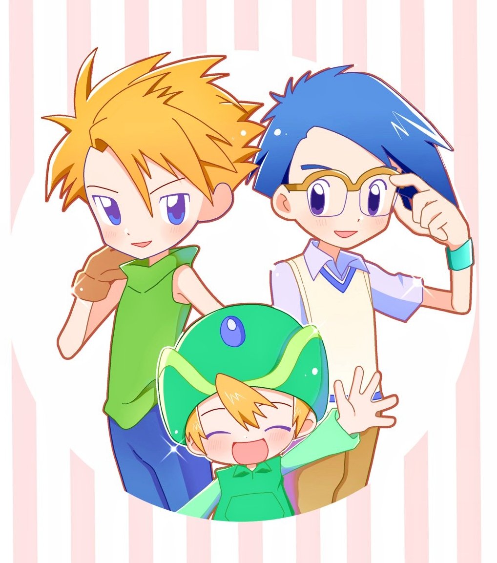 ホタルさんとのコラボノベルティのクリアファイルの絵🌻
ヤマトと丈さんとタケルを描きました(*´∀｀*)