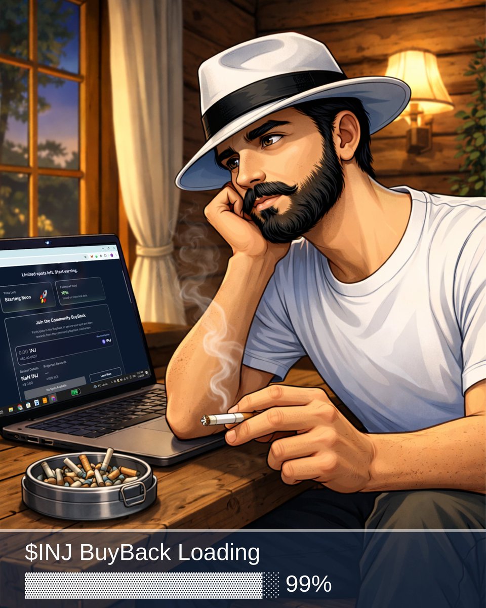 MB14H0110's tweet image. Camped since yesterday for this.

@injective Community BuyBack opens 𝗧𝗢𝗗𝗔𝗬 and the spots always go fast

Burn $INJ ➠ Earn ➠ Win 💸

Check your wallet &amp;amp; move early:
injhub.com/community-buyb…

#INJ_Cummunity_Buyback #injective