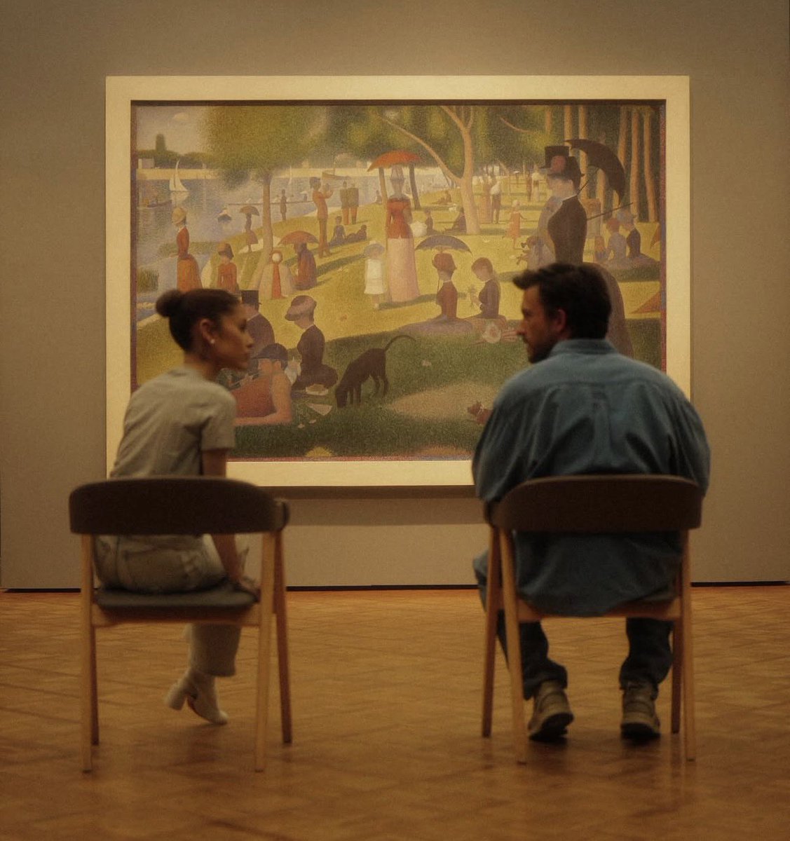 PopCrave's tweet image. Ariana Grande &amp;amp; Jonathan Bailey have been cast in the ‘Sunday in the Park with George’ revival.