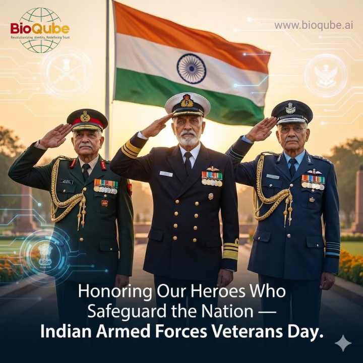 BioQube_AI's tweet image. 🇮🇳 On the 10th #DefenceForcesVeterans’ Day, BioQube Inc. salutes the brave men and women who protected our nation with courage and sacrifice. Your service inspires our mission to build secure, resilient #digitalborders for #India’s future.

#VeteransDay #BioQube #NationalSecurity