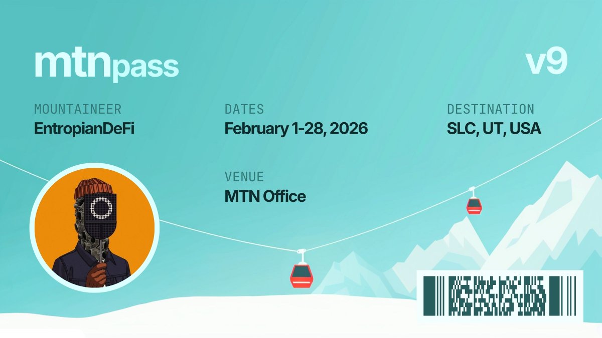 Time to fly to SLC cuz I am officially a <a href="/mtndao/">mtndao 🗻</a> v9 buildoor. 

While I might have some logistical complexity, I'd be glad to meet all builders! 

Let's connect beforehand!