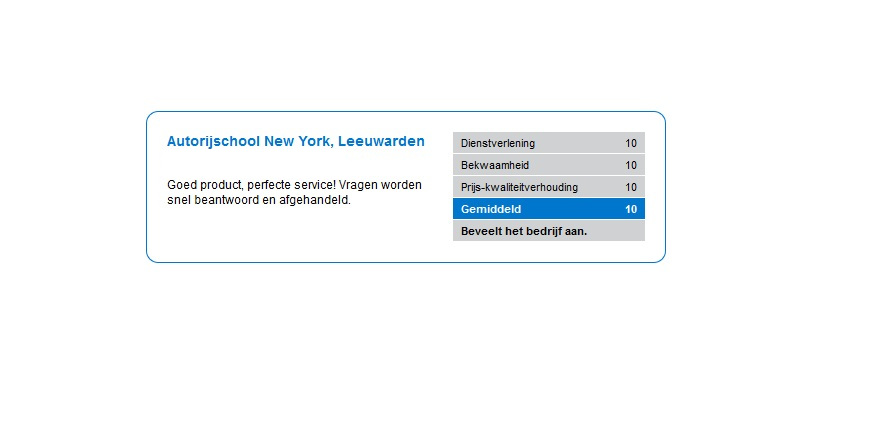 “Goed product, perfecte service! Vragen worden snel beantwoord en afgehandeld.”
- Autorijschool New York, Leeuwarden

Ontdek nu zelf welke voordelen PlanRijles je oplevert en vraag een gratis demonstratieaccount aan:
planrijles.nl/registratie