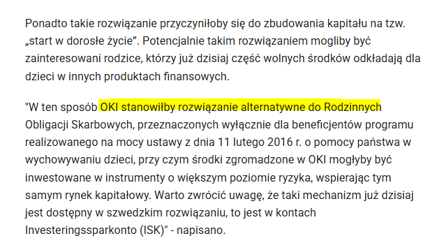 Macronextcom's tweet image. 🇵🇱 PFR proponuje, aby umowę #OKI można było zawierać w imieniu nieletniego.

Wg @Grupa_PFR w ten sposób "rodzice/opiekunowie mogliby wspólnie z dziećmi budować portfel inwestycyjny", a OKI stanowiłoby alternatywę do ROS.

Więcej tu: biznes.pap.pl/wiadomosci/gos…
