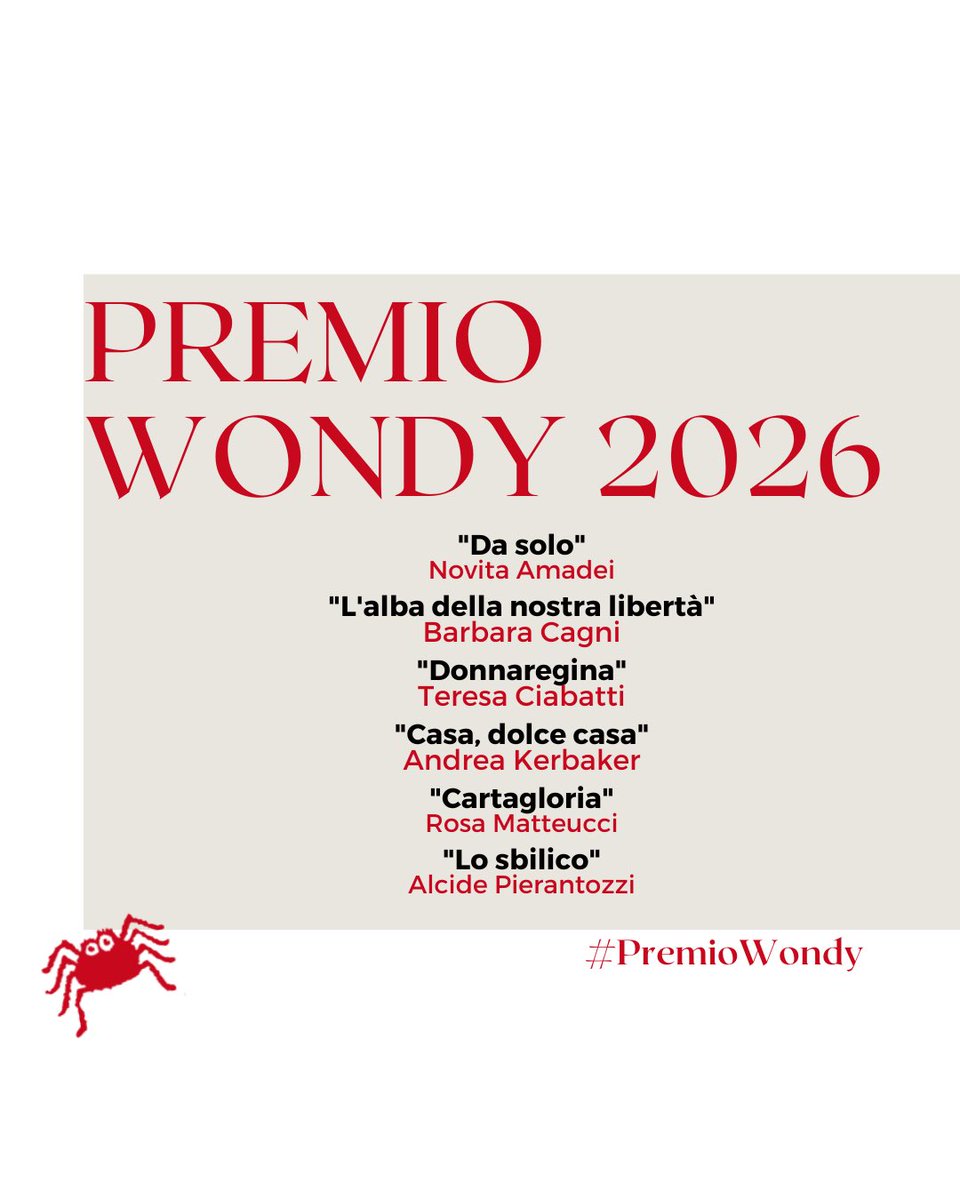 WondySonoIo's tweet photo. 🚨 Ecco la sestina finalista del #PremioWondy2026 🚨

➡️ Appuntamento al 20 aprile per la serata finale del nostro #PremioWondy! 

Continuate a seguirci per tutte le info 🥰 https://t.co/fAUubuYCbz