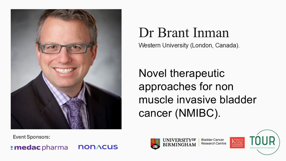 UoBmedicalsci's tweet image. 📣 We're excited to announce more speakers for the 8th Bladder Cancer Translational Research Meeting!  

Join @unibirmingham's Bladder Cancer Research Centre and @KingsCollegeLon &amp;amp; Guy's Hospital TOUR team.  

Register for early bird tickets by 31 Jan: kcl.ac.uk/events/8th-bla…