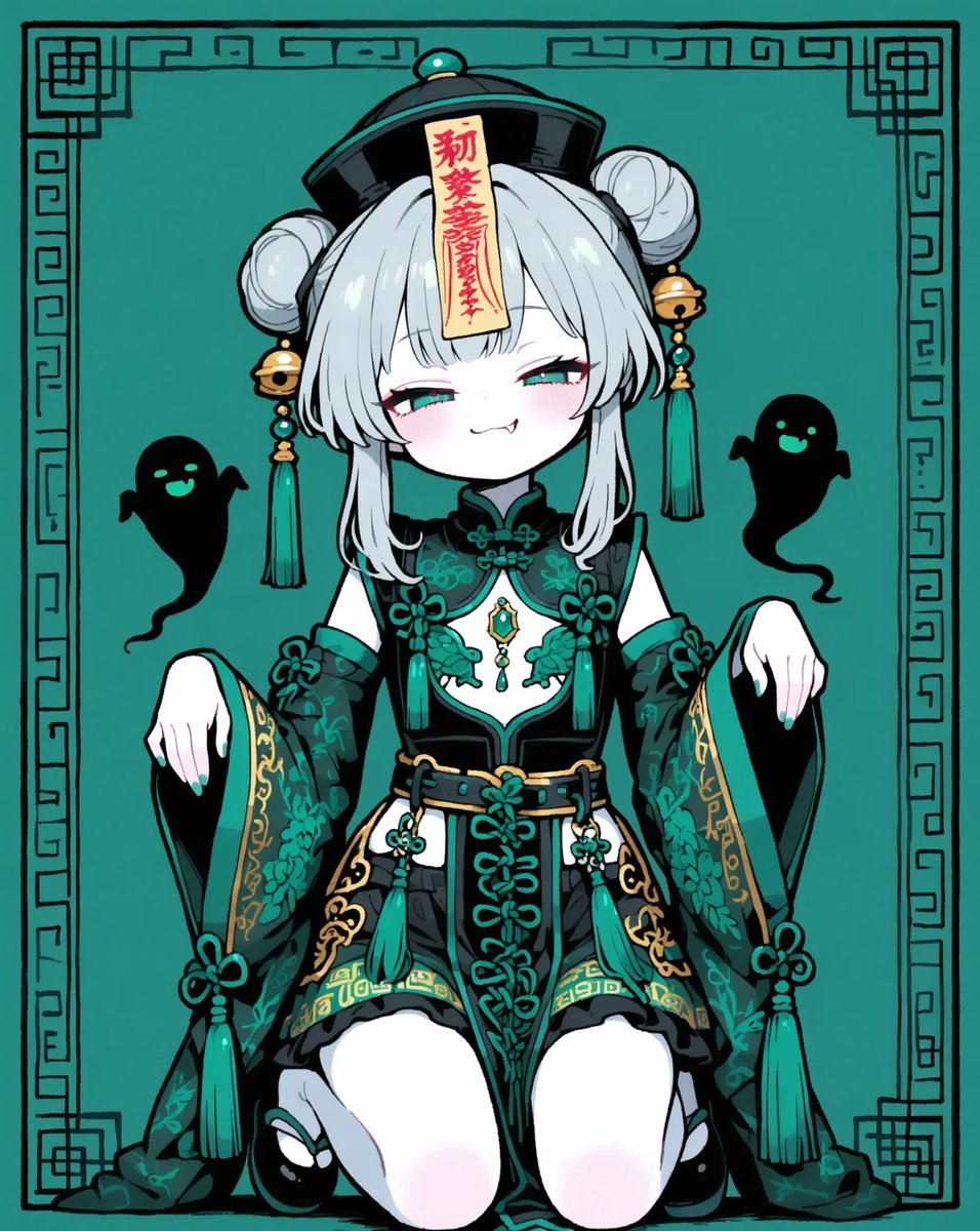 ame_aiii's tweet photo. キョンシー😈

 #AIイラスト  #女の子イラスト https://t.co/LSHIVklsTD