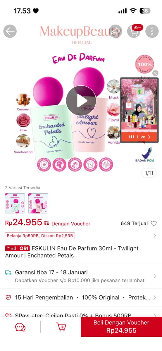 info_jajan's tweet photo. Eskulin parfum

https://t.co/z4vEp31LRh https://t.co/dIfxbNTDKE