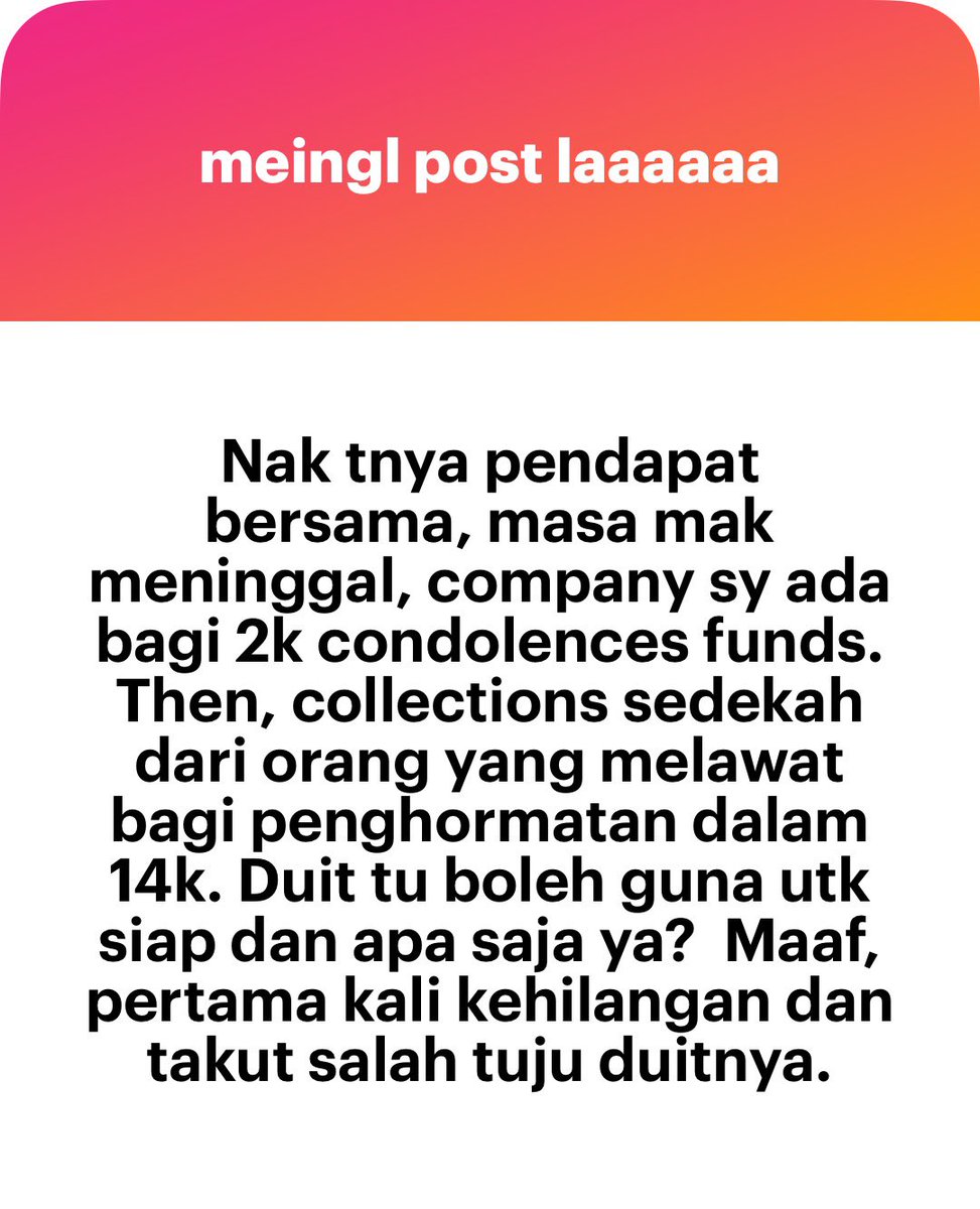 Ada yang tahu? Or bayar hutang arwah kalau ada