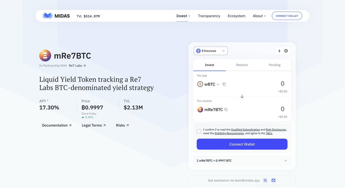 刚刚看到<a href="/Starknet/">Starknet (BTCFi arc) 🥷</a> 发布的关于mRe7BTC的推文，感觉 BTCFi 真的在 Starknet 上玩出新高度了，可以说Starknet是mRe7BTC的最佳战场！下面我来跟大家说说吧！

1/mRe7BTC 到底是什么？为什么这么火？

它本质上是 Re7 Labs 推出的 BTC 收益基金 tokenized 版本，通过期权 +